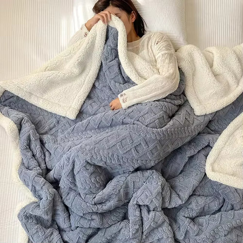 DeepNite CozyCloud™ Kuscheldecke – Wohlfühl-Wärme für deinen Abend - DeepNite