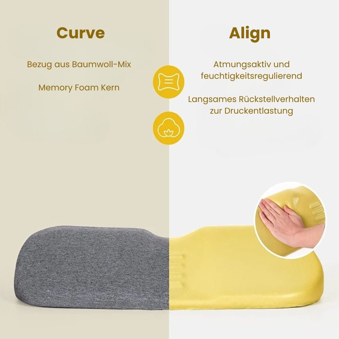 DeepNite CurveAlign | Orthopädisches Nackenstützkissen - DeepNite