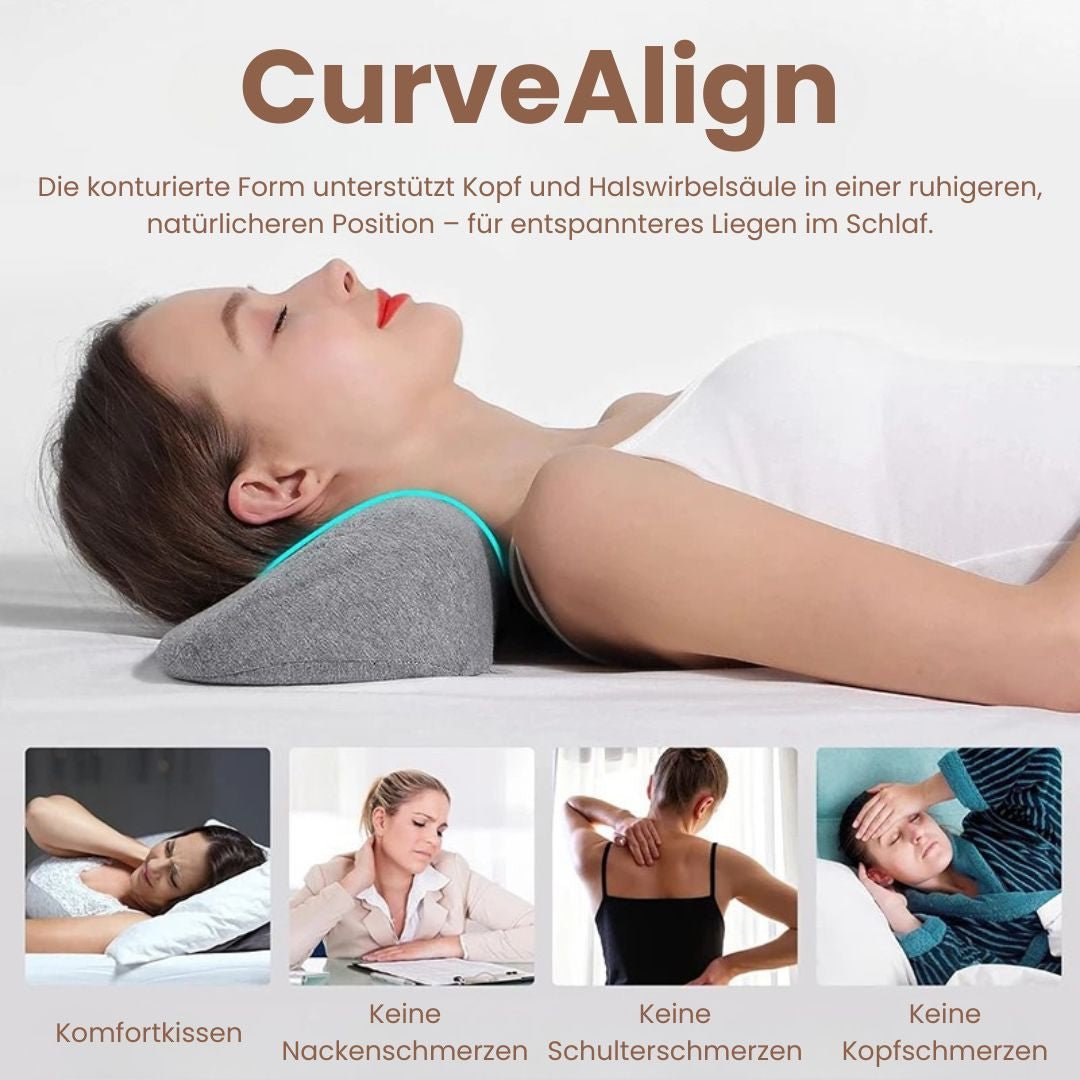 DeepNite CurveAlign | Orthopädisches Nackenstützkissen - DeepNite