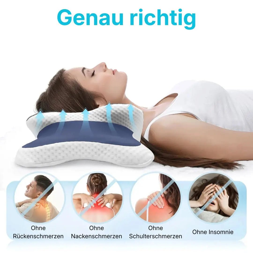 DeepNite ErgoCloud Pro™ - Orthopädisches Premium Nackenkissen - DeepNite