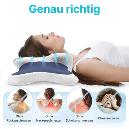 DeepNite ErgoCloud Pro™ - Orthopädisches Premium Nackenkissen - DeepNite