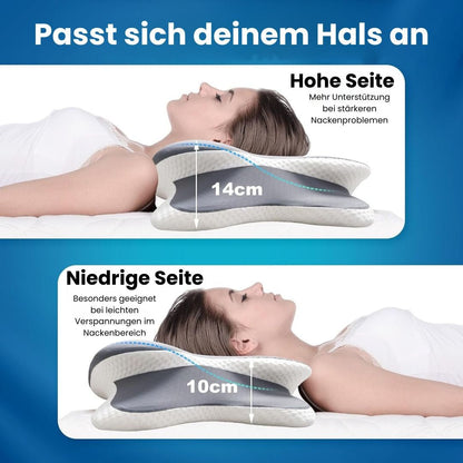 DeepNite ErgoCloud Pro™ - Orthopädisches Premium Nackenkissen - DeepNite