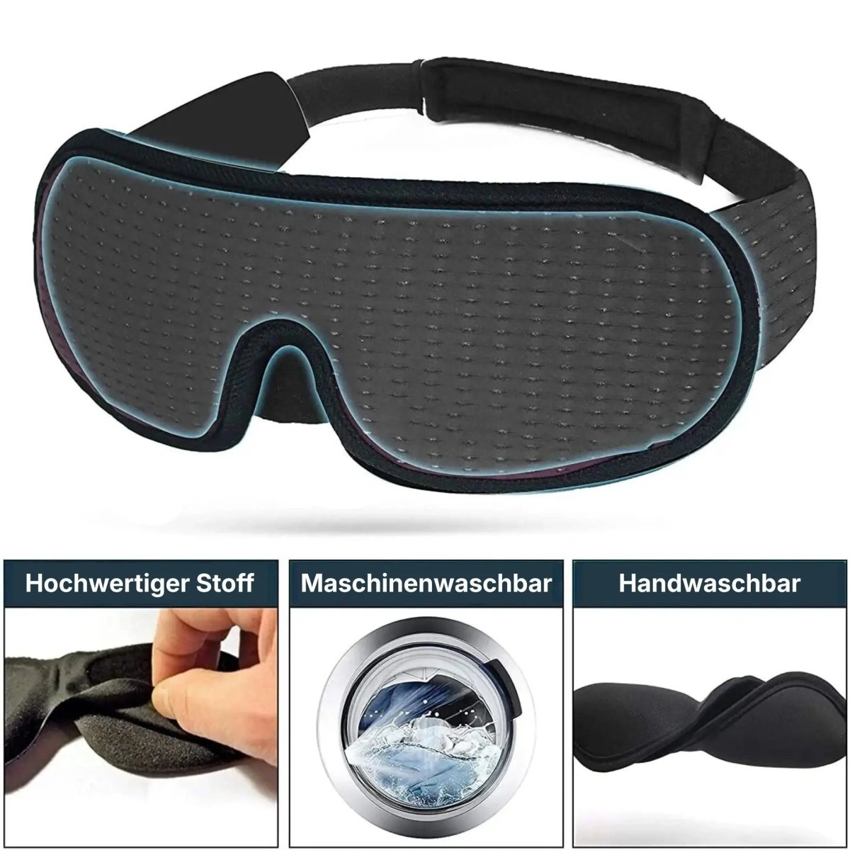 DeepNite SleepMask | Gewichtete Premium Schlafmaske - DeepNite